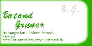 botond gruner business card