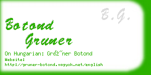 botond gruner business card